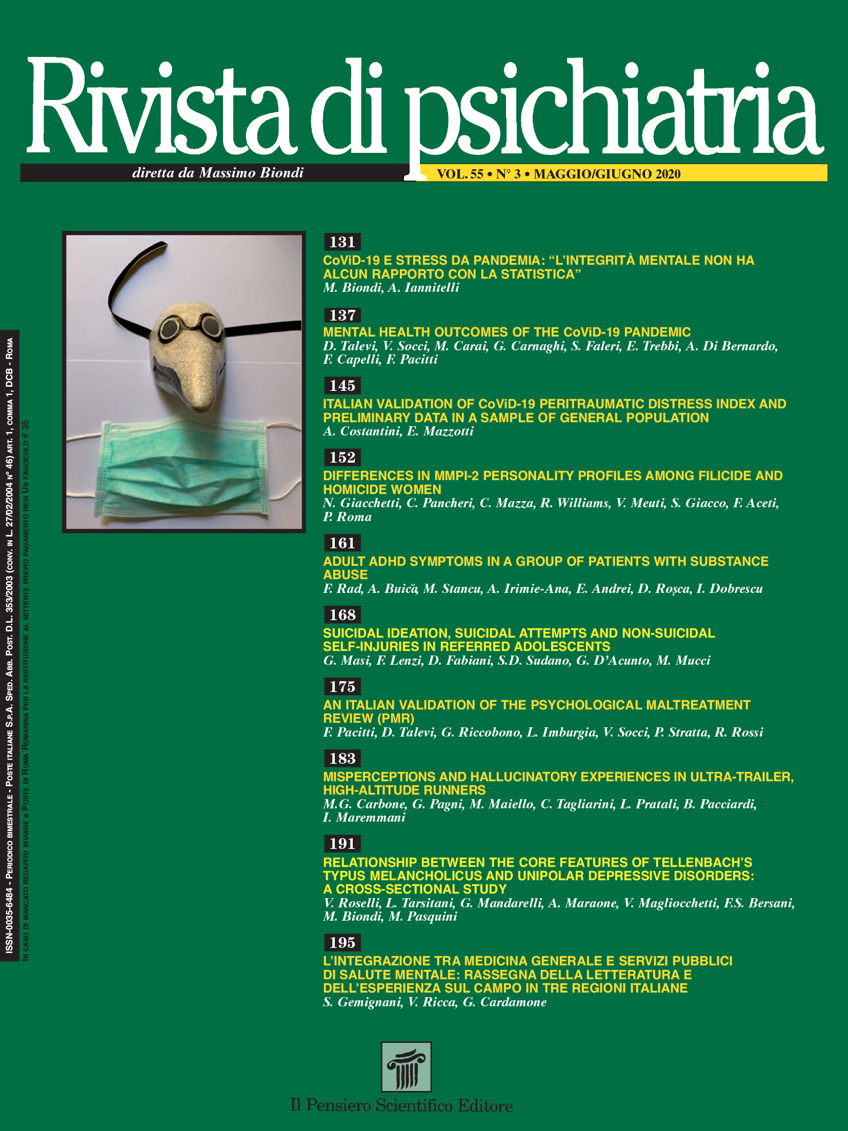 Mental Health Outcomes Of The Covid 19 Pandemic Rivista Di Psichiatria