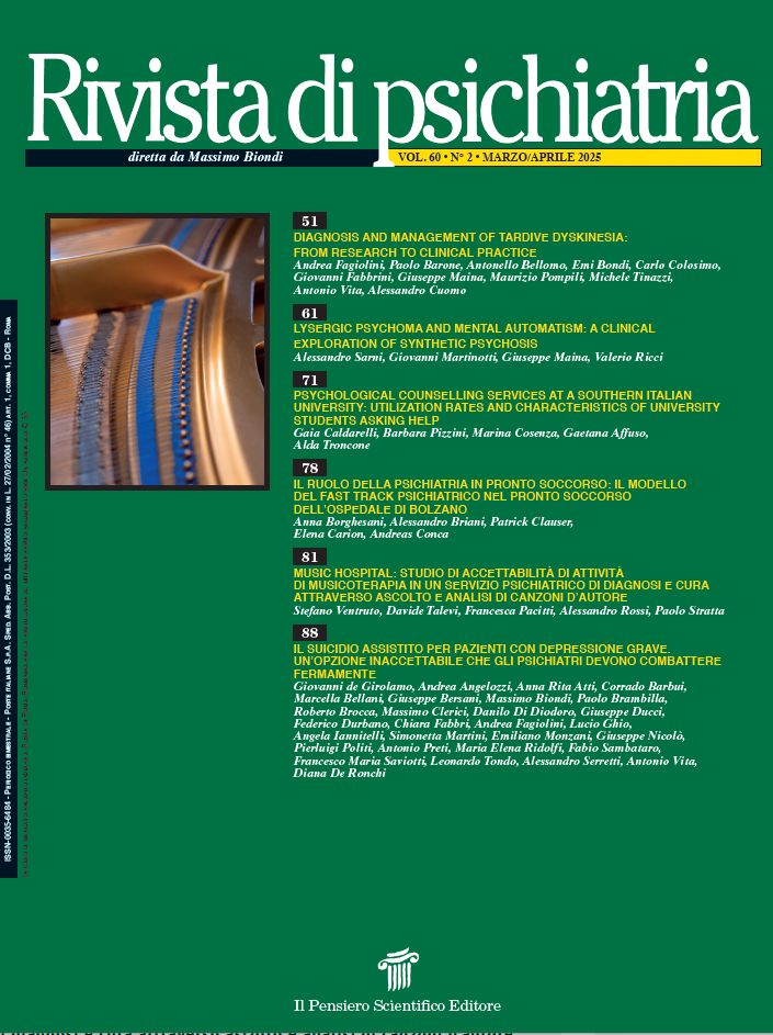 2025 Vol. 60 N. 2 Marzo-Aprile