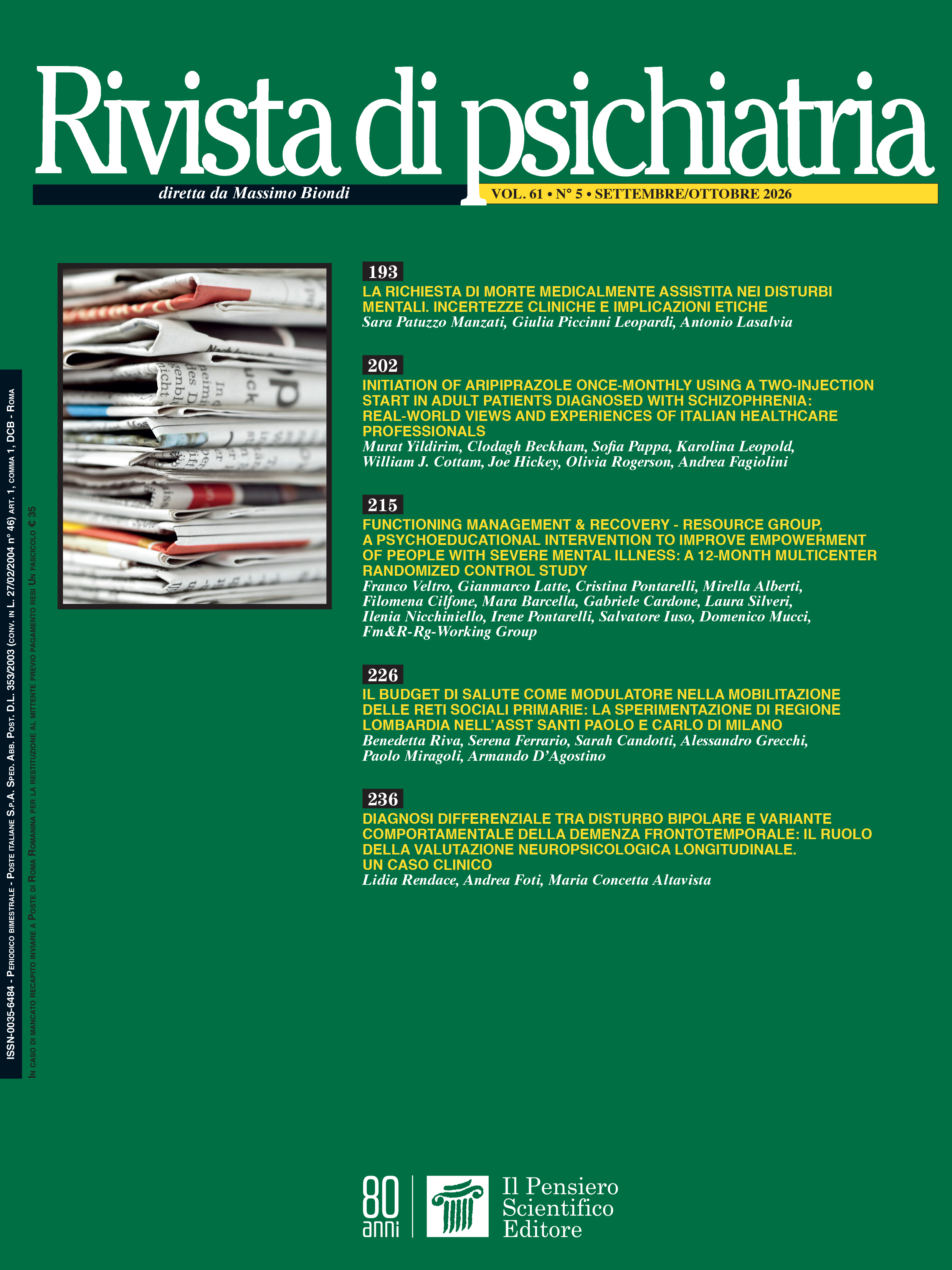 2026 Vol. 61 N. 5 Settembre-Ottobre