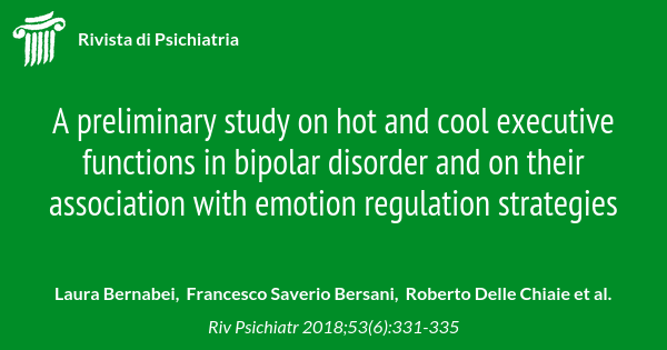 A preliminary study on hot and cool executive functions in bipolar ...